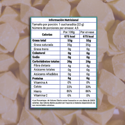 Chips de Chocolate Blanco Vegano 25gr