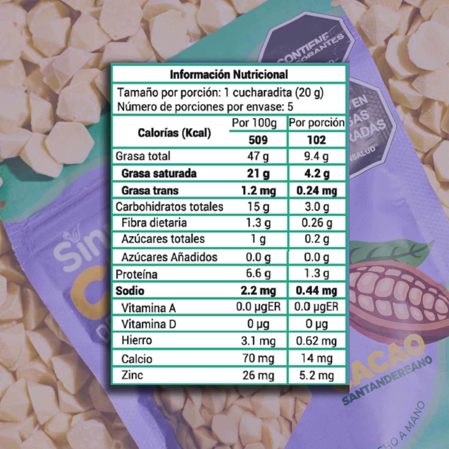 Chips de Chocolate Blanco 100gr
