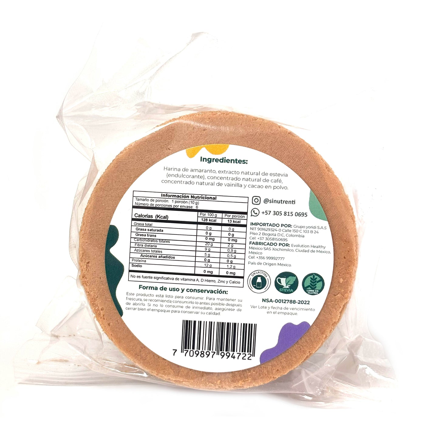 Obleas de amaranto sabor a Capuchino