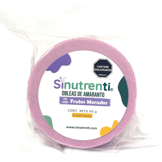 Obleas de amaranto sabor a Frutos Morados