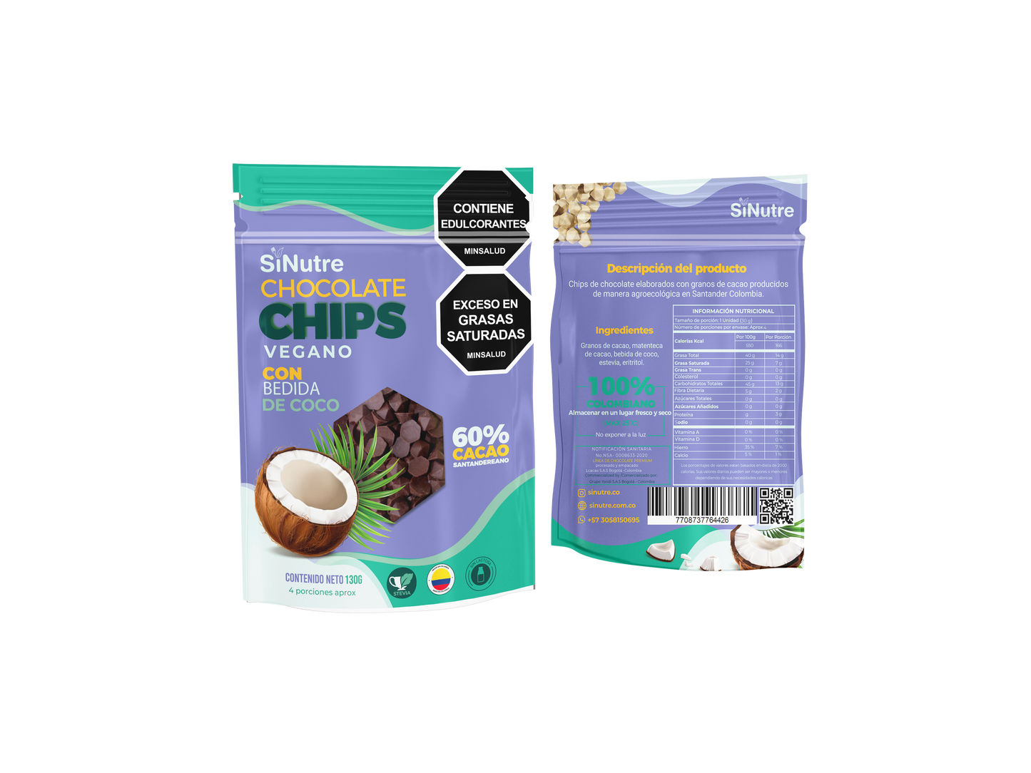Choco Chips Vegano Oscuro Familiar